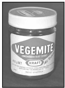 Vegemite's distinctive jar with the red and yellow label may be found in large supermarkets around the world. EPD Photos